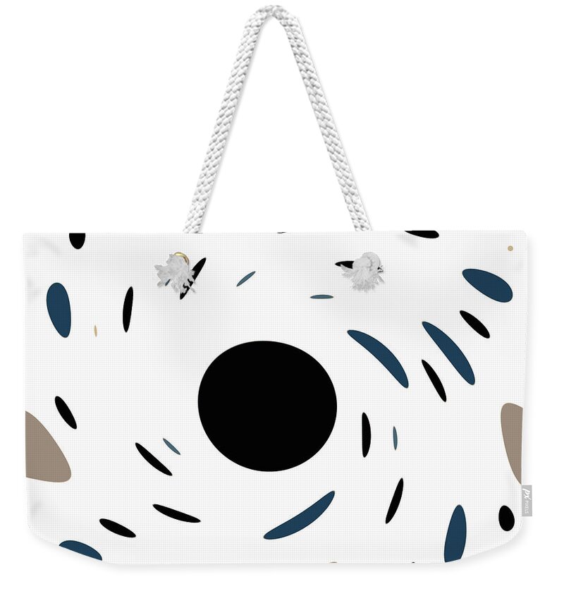 Black Weekender Tote Bag featuring the photograph Twirl Polka Dots by Amelia Pearn