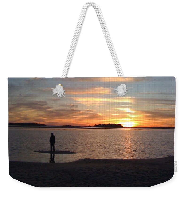 Beach Weekender Tote Bag featuring the photograph Tybee Sunset by Lee Darnell