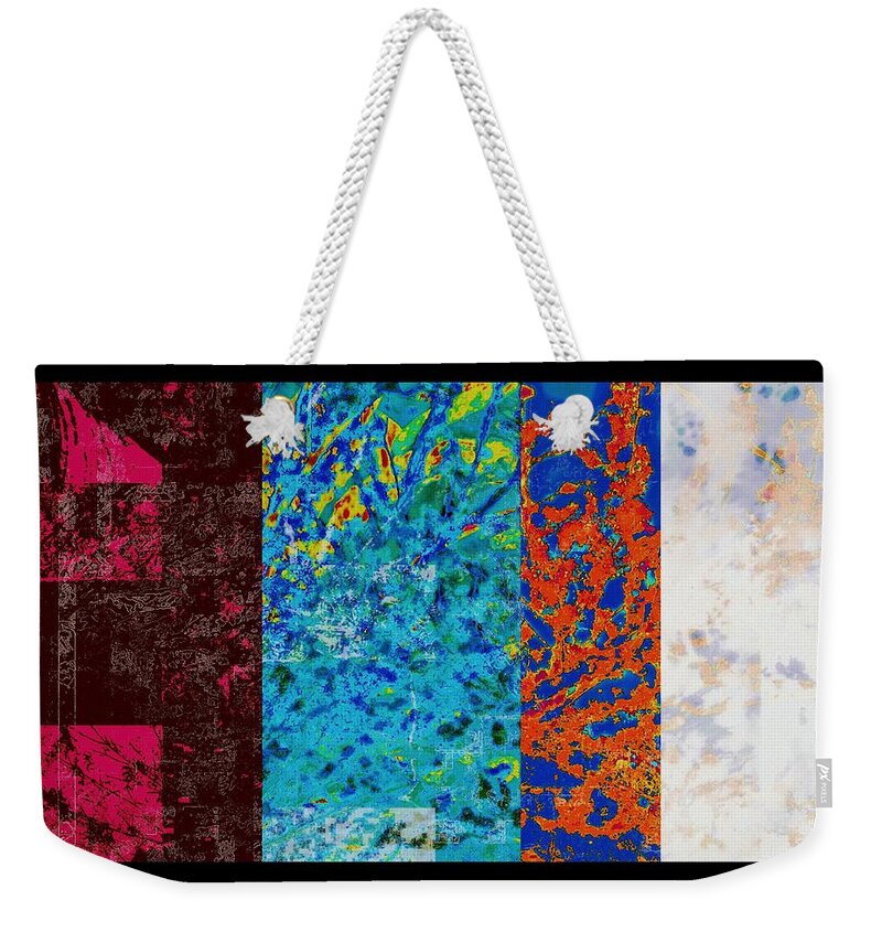 Abstract Weekender Tote Bag featuring the digital art Unanticipated Transition by Andy Rhodes
