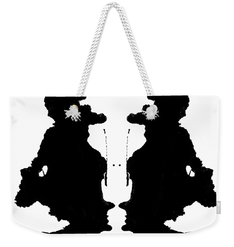 Abstract Weekender Tote Bag featuring the painting Undecided by Stephenie Zagorski