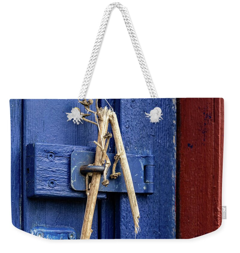 Blockchain Weekender Tote Bag featuring the photograph Under lock and key by Alexander Farnsworth