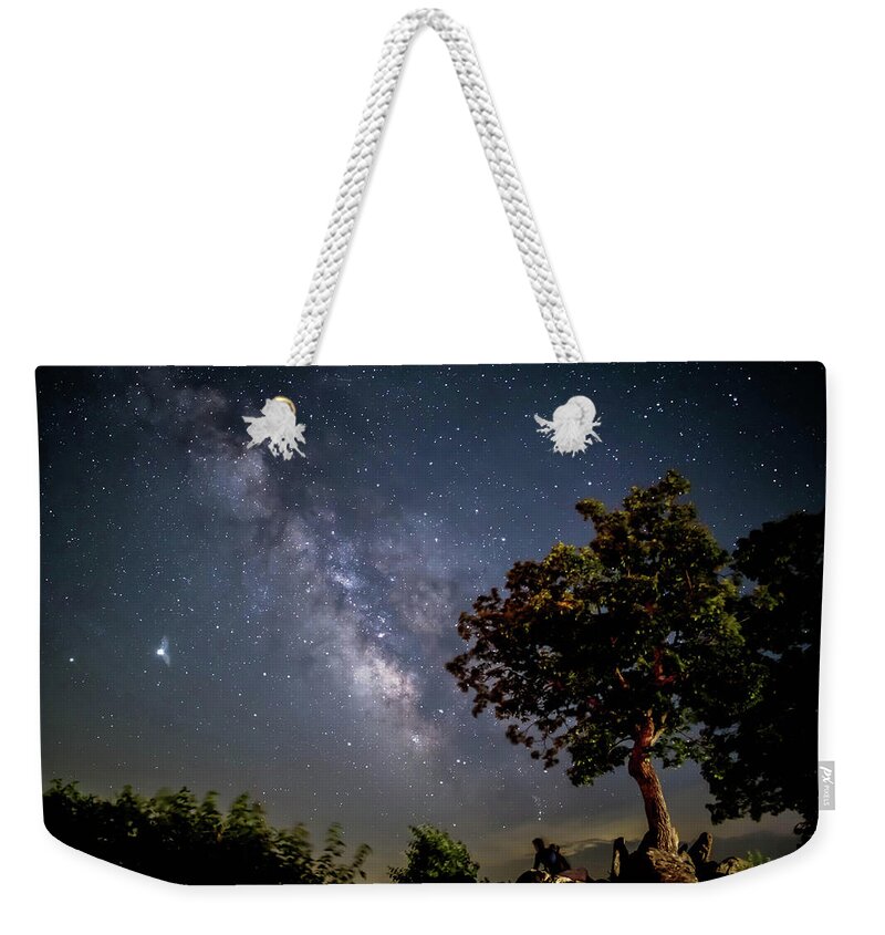 Pentax Weekender Tote Bag featuring the photograph Under the Milky Way by Lori Coleman