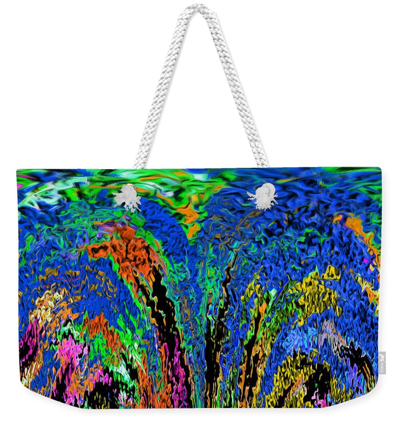 Abstract Weekender Tote Bag featuring the digital art Under the Sea - Abstract by Ronald Mills