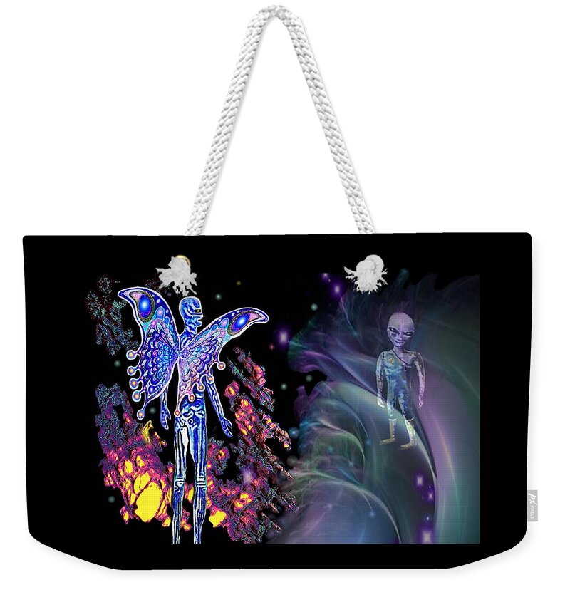 Universe Weekender Tote Bag featuring the painting Unimaginable by Hartmut Jager