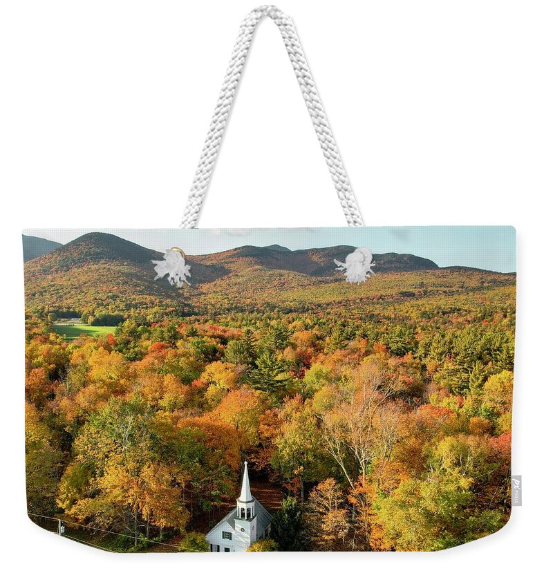  Weekender Tote Bag featuring the photograph Union Chapel In Wonalancet by John Gisis