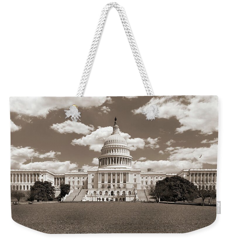 Us Capitol Weekender Tote Bag featuring the photograph United States Capitol Building S by Mike McGlothlen