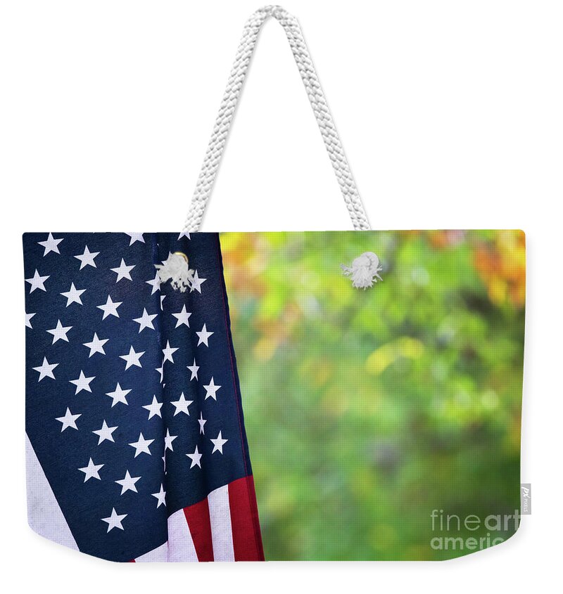 American Flag Weekender Tote Bag featuring the photograph United States Of America by Doug Sturgess