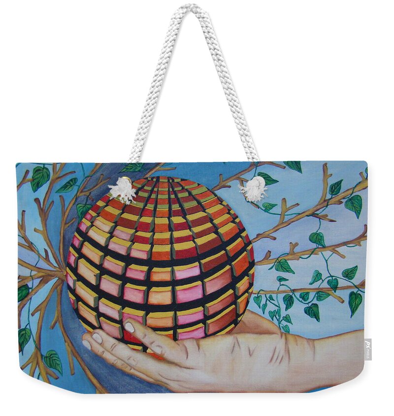 Universe Weekender Tote Bag featuring the painting Universe of secrets by Jleopold Jleopold
