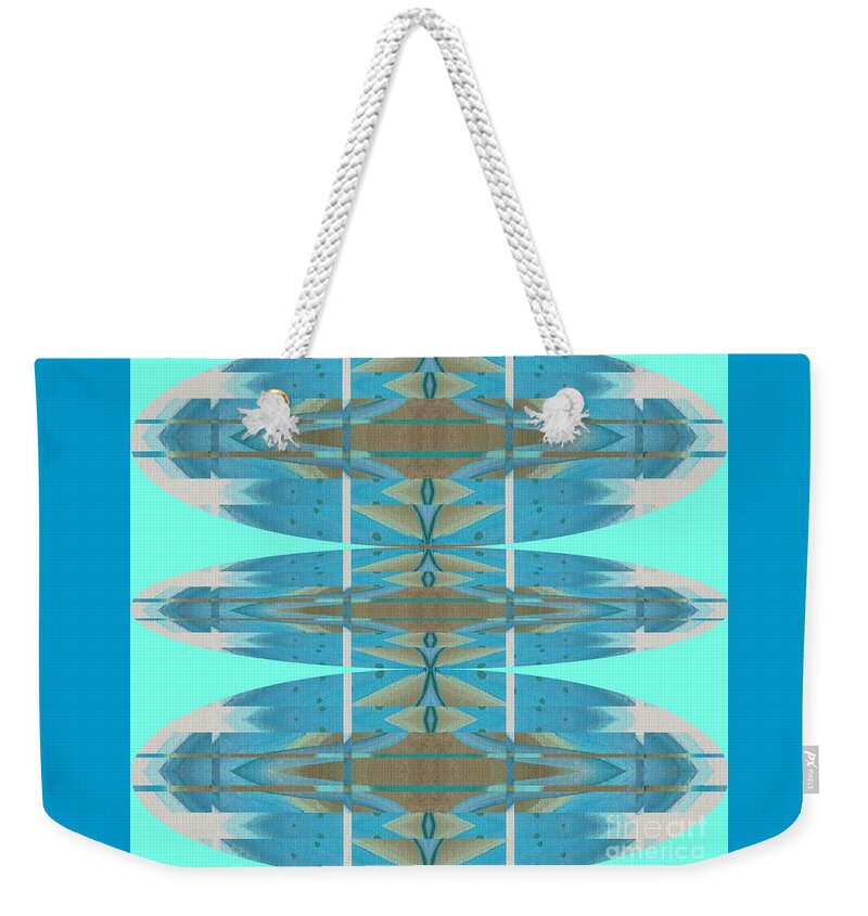 Untitled 10 Inverted By Helena Tiainen Weekender Tote Bag featuring the painting Untitled 10 Inverted by Helena Tiainen