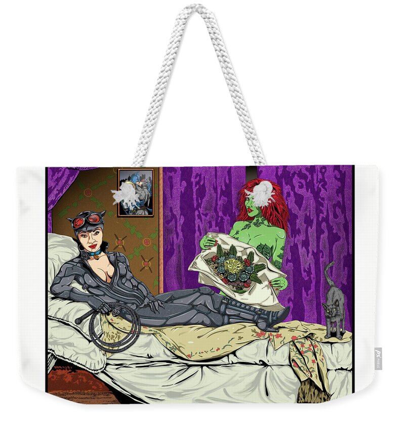 Illustration Weekender Tote Bag featuring the digital art Untitled #3 from the New Gods Series by Christopher W Weeks