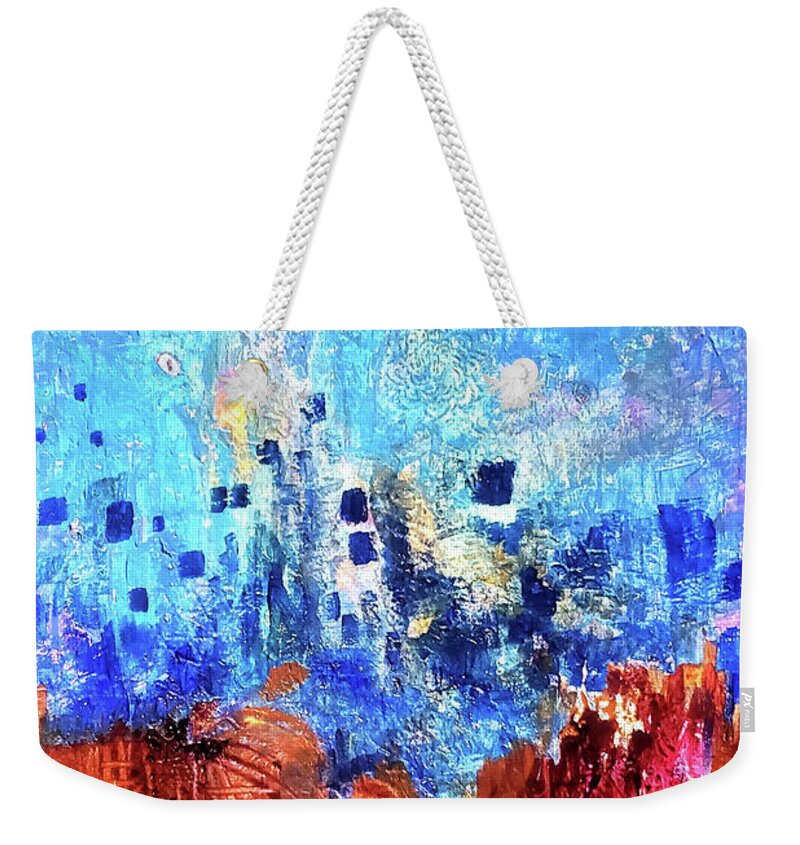 Abstract Weekender Tote Bag featuring the painting Untitled by Karen Lillard
