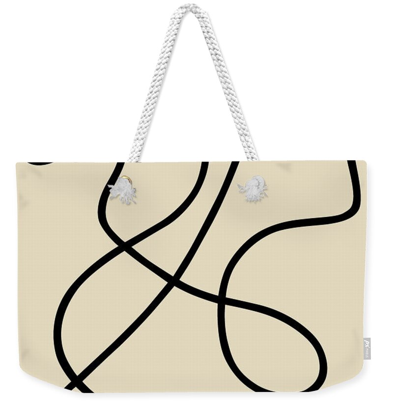 Nikita Coulombe Weekender Tote Bag featuring the painting Untitled XII - Separate Ways by Nikita Coulombe