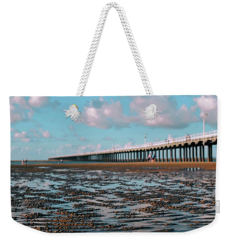 Sky Weekender Tote Bag featuring the photograph Urangan Pier by Rick Nelson