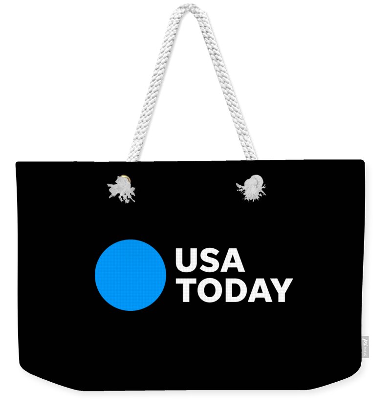 Usa Today Weekender Tote Bag featuring the digital art USA TODAY White Logo by Gannett Co