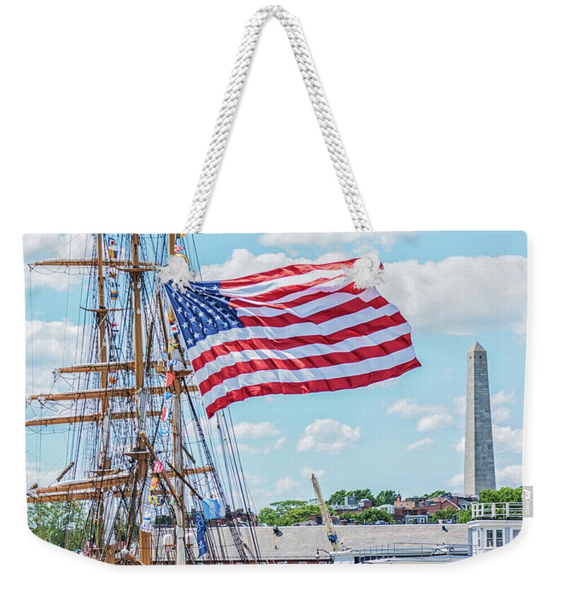 Uss Constituion Weekender Tote Bag featuring the photograph USS Constituion by Linda Constant