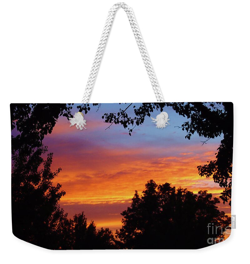 Sunset Weekender Tote Bag featuring the photograph Utah Sunset by Steve Mitchell