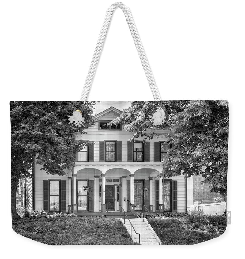 Vachel Lindsay Home Weekender Tote Bag featuring the photograph Vachel Lindsay Home - Springfield, IL by Susan Rissi Tregoning