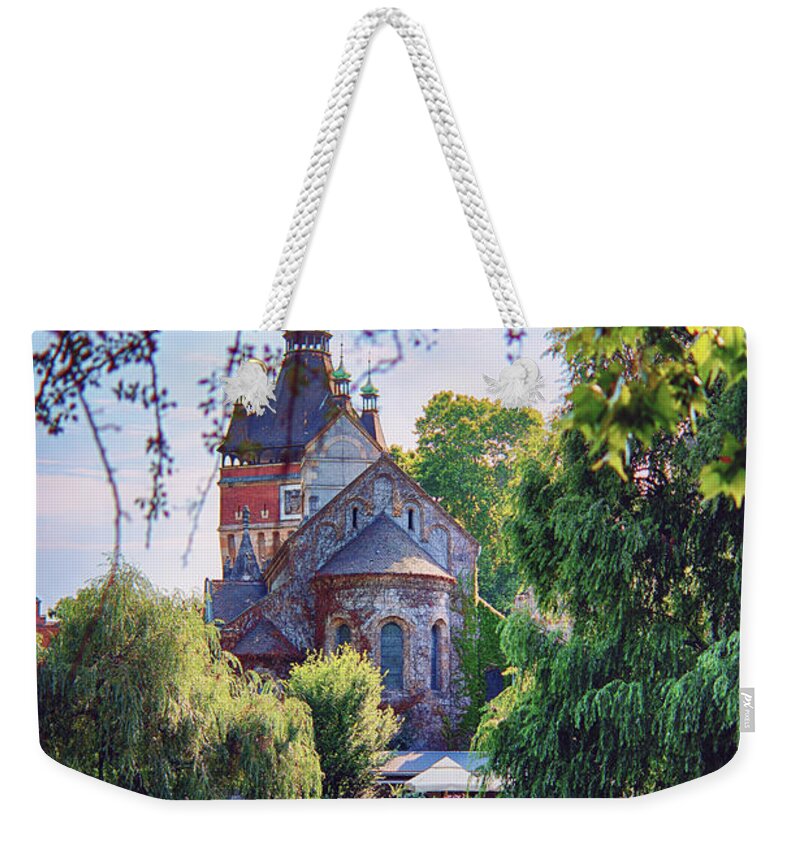 Castle Weekender Tote Bag featuring the photograph Vajdahunyad Castle in the City Park of Budapest by Mendelex Photography