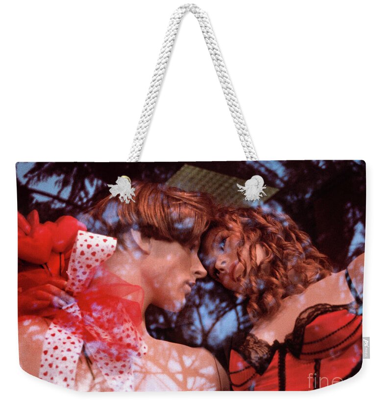 Valentine Weekender Tote Bag featuring the photograph Valentine lovers - Public Display of Affection by Sharon Hudson