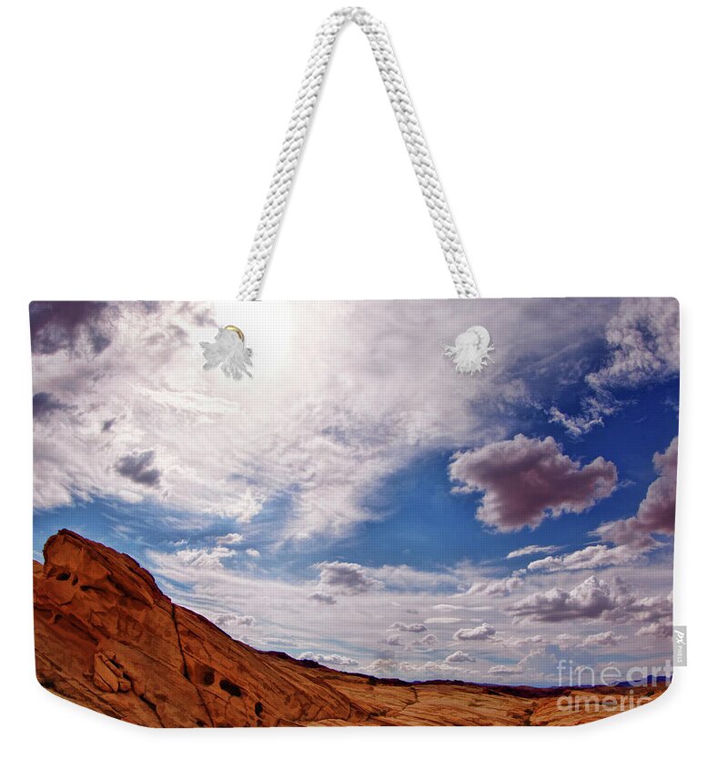 Valley Of Fire Weekender Tote Bag featuring the photograph Valley Of Fire Peaceful Day by Blake Richards