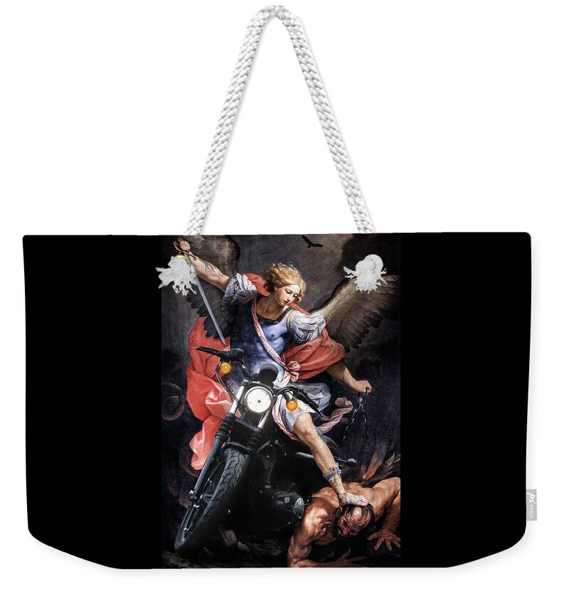 The Rebellious Weekender Tote Bag featuring the digital art Valorous by Lucas Gaudette