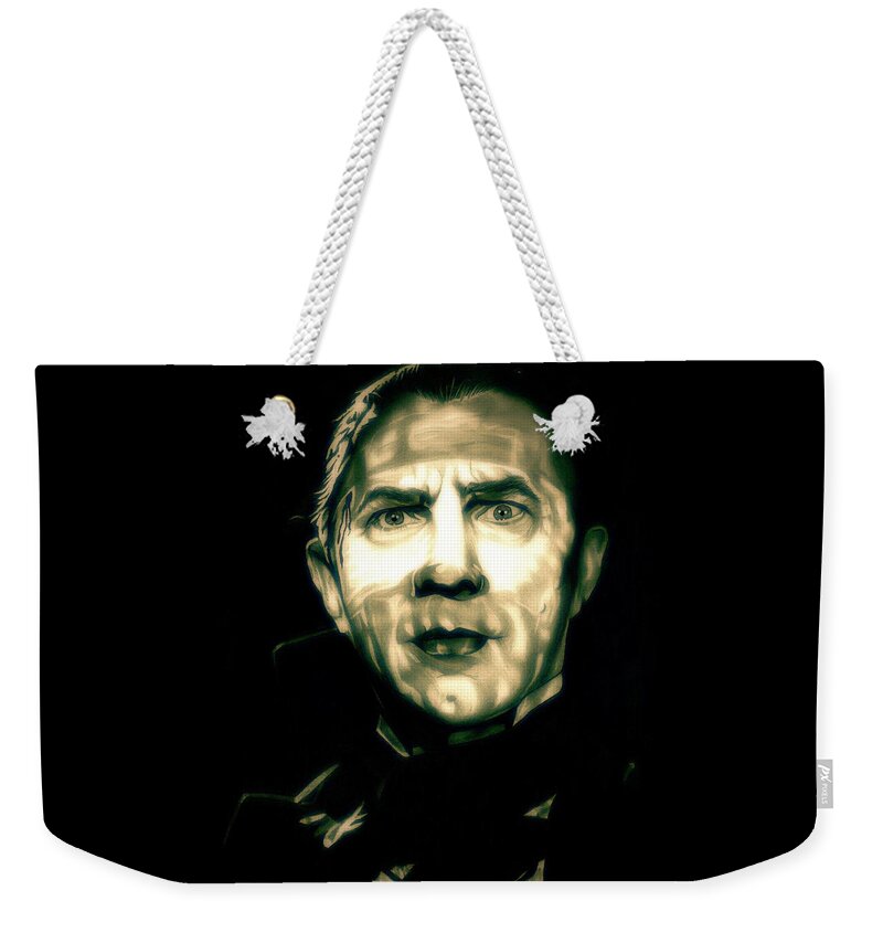 Mark Of The Vampire Weekender Tote Bag featuring the drawing Vampires of Prague - Original Edition by Fred Larucci
