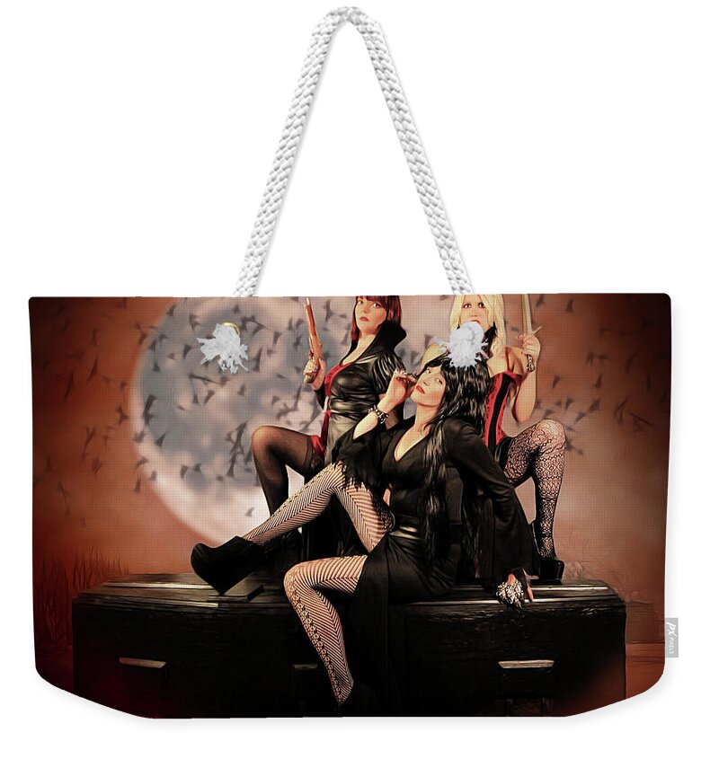 Vampire Weekender Tote Bag featuring the photograph Vampires Three by Jon Volden
