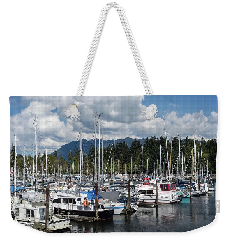 Jennifer Kane Webb Weekender Tote Bag featuring the photograph Vancouver Harbour by Jennifer Kane Webb