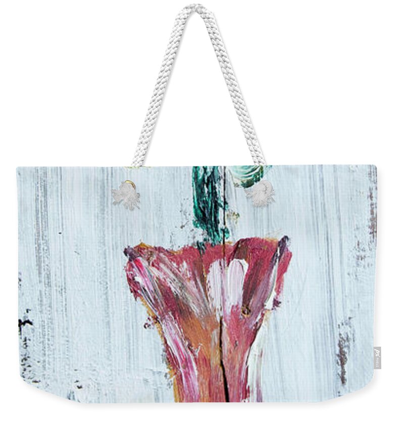  Weekender Tote Bag featuring the painting Vase of Flowers by David McCready