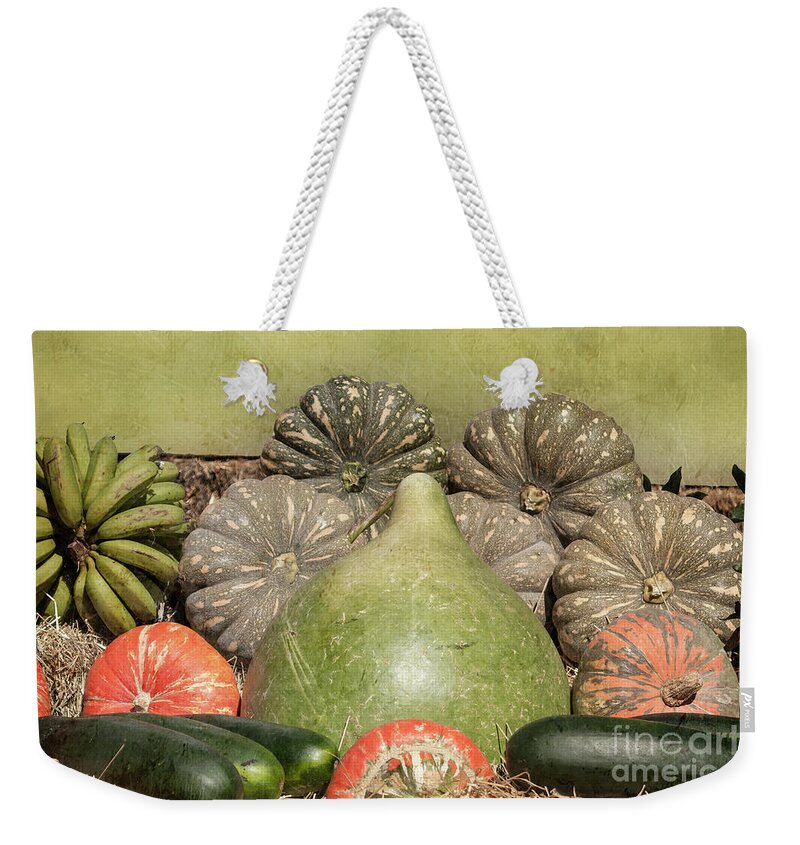 Bananas Weekender Tote Bag featuring the photograph Vegetable Harvest by Elaine Teague