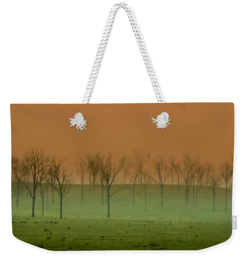Landscape Weekender Tote Bag featuring the photograph Veil of Mystery by Holly Kempe