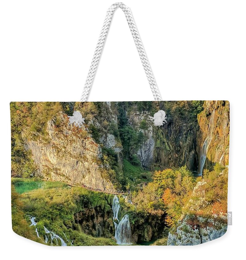 Plitvice Lakes Weekender Tote Bag featuring the photograph Veliki Slap Waterfall 2 by Yvonne Jasinski