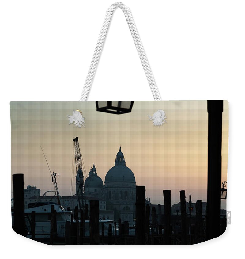 Italy Weekender Tote Bag featuring the photograph Venice at sunset by Andy Myatt