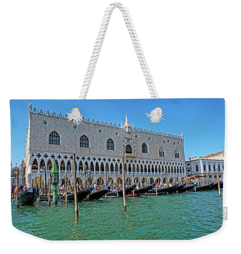 Gondola Weekender Tote Bag featuring the photograph Venice - Gondolas by Yvonne Jasinski