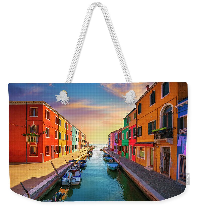 Burano Weekender Tote Bag featuring the photograph Burano Late Afternoon by Stefano Orazzini