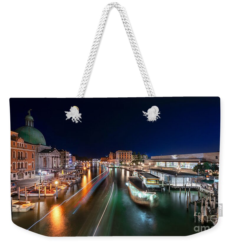 Bridge Weekender Tote Bag featuring the photograph Venice view from Ponte degli Scalzi by The P