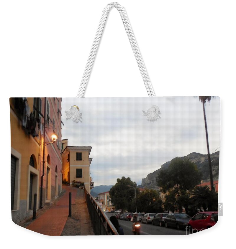 Ventimiglia Weekender Tote Bag featuring the photograph Ventimiglia Evening by Aisha Isabelle