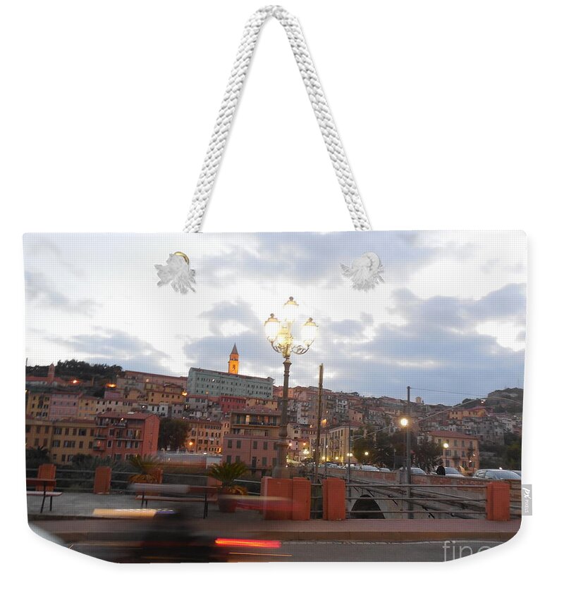 Ventimiglia Weekender Tote Bag featuring the photograph Ventimiglia in Motion by Aisha Isabelle