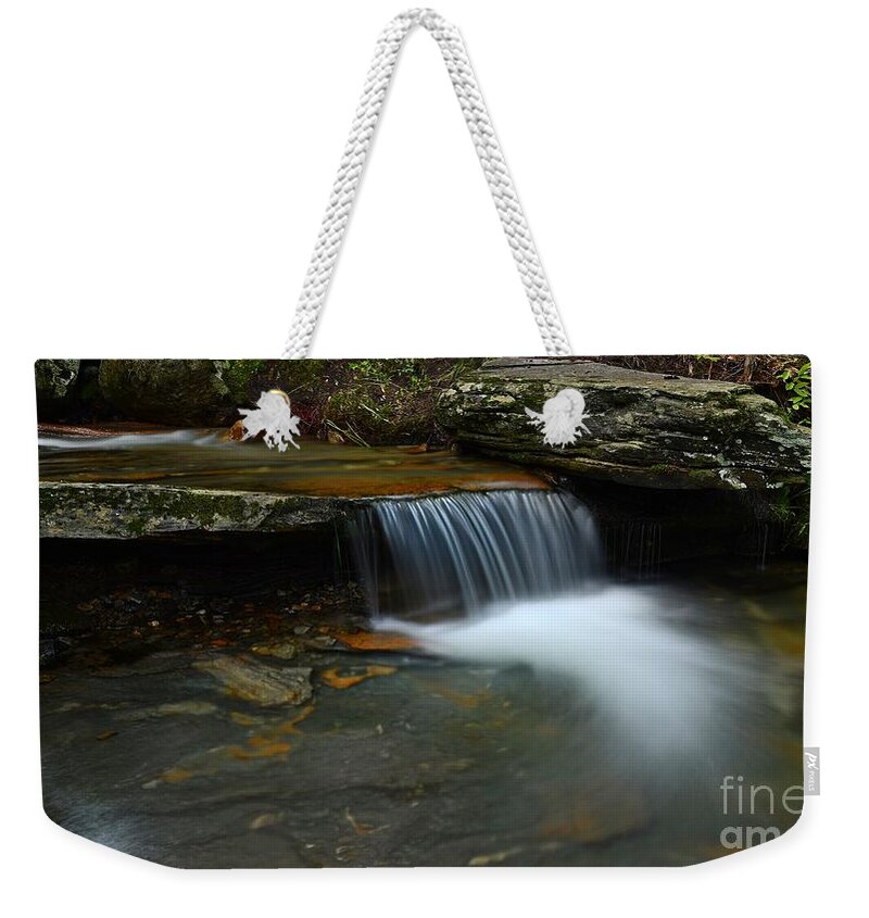 Waterfalls Weekender Tote Bag featuring the photograph Vermont Falls by Steve Brown