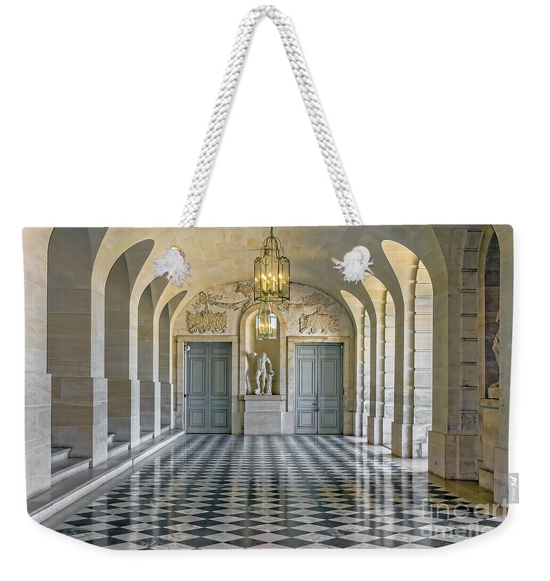 Versailles Weekender Tote Bag featuring the photograph Versailles Palace Hallway by Elaine Teague