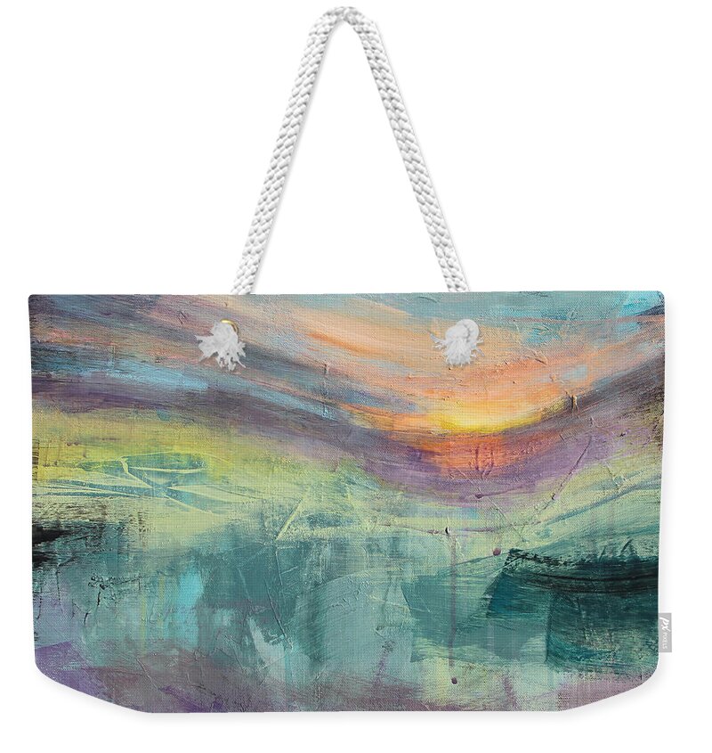 Acrylic Weekender Tote Bag featuring the painting Vespertine by Tracy Male