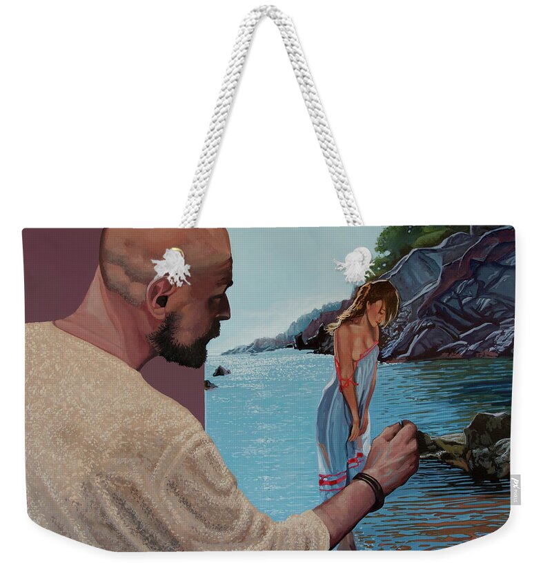 Vicente Romero Redondo Weekender Tote Bag featuring the painting Vicente Romero Redondo Painting by Paul Meijering