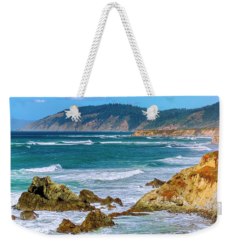 Abalone Point Weekender Tote Bag featuring the photograph View from Abalone Point by Greg Reed