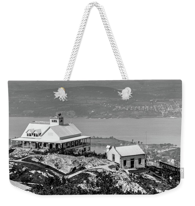 Hudson Valley Weekender Tote Bag featuring the digital art View from Mount Beacon, Circa 1900 by The Hudson Valley