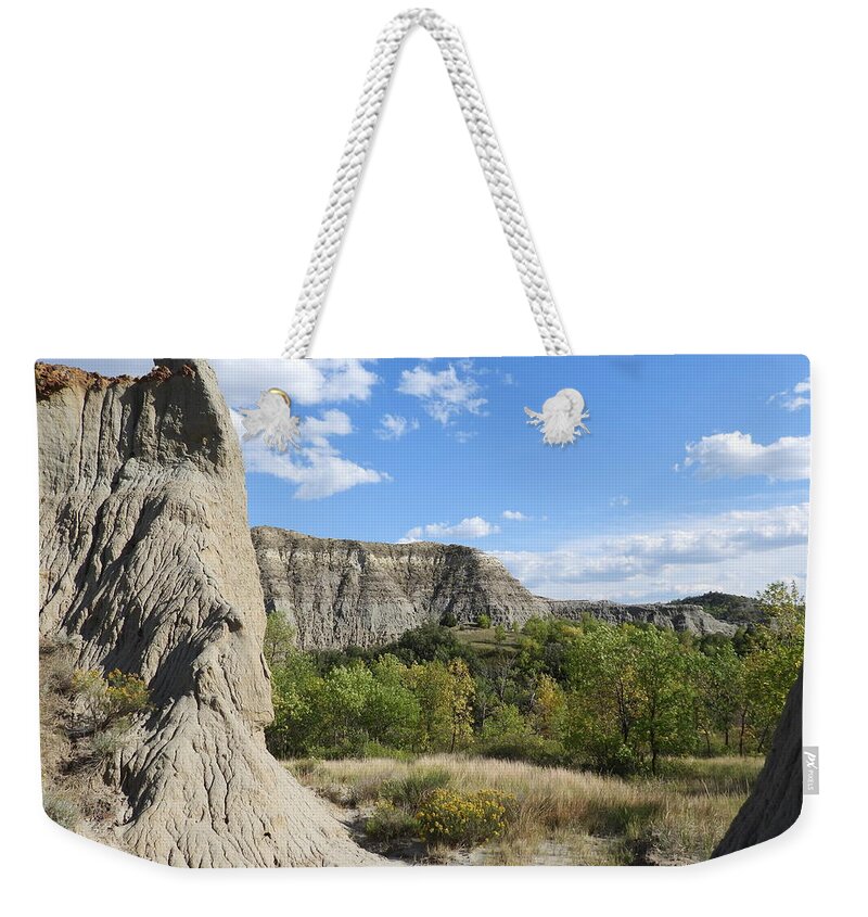 Buttes Weekender Tote Bag featuring the photograph View Past The Buttes by Amanda R Wright