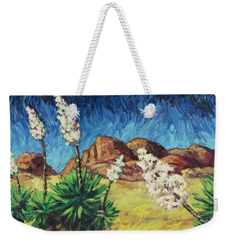 Van Gogh Weekender Tote Bag featuring the painting Vincent in Arizona by James W Johnson