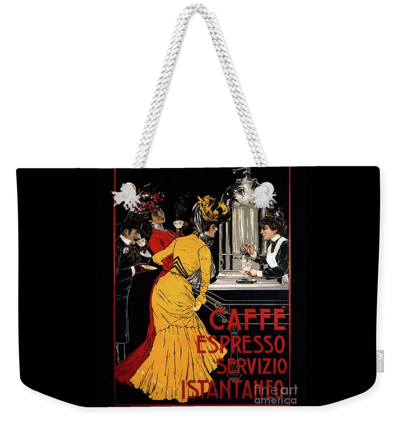 Caffe Espresso Weekender Tote Bag featuring the photograph Vintage Caffe Espresso Servizio Istantaneo by Doc Braham