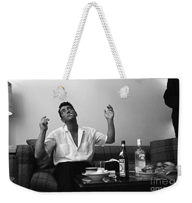 Dean Martin Weekender Tote Bag featuring the photograph Vintage Dino by La Dolce Vita
