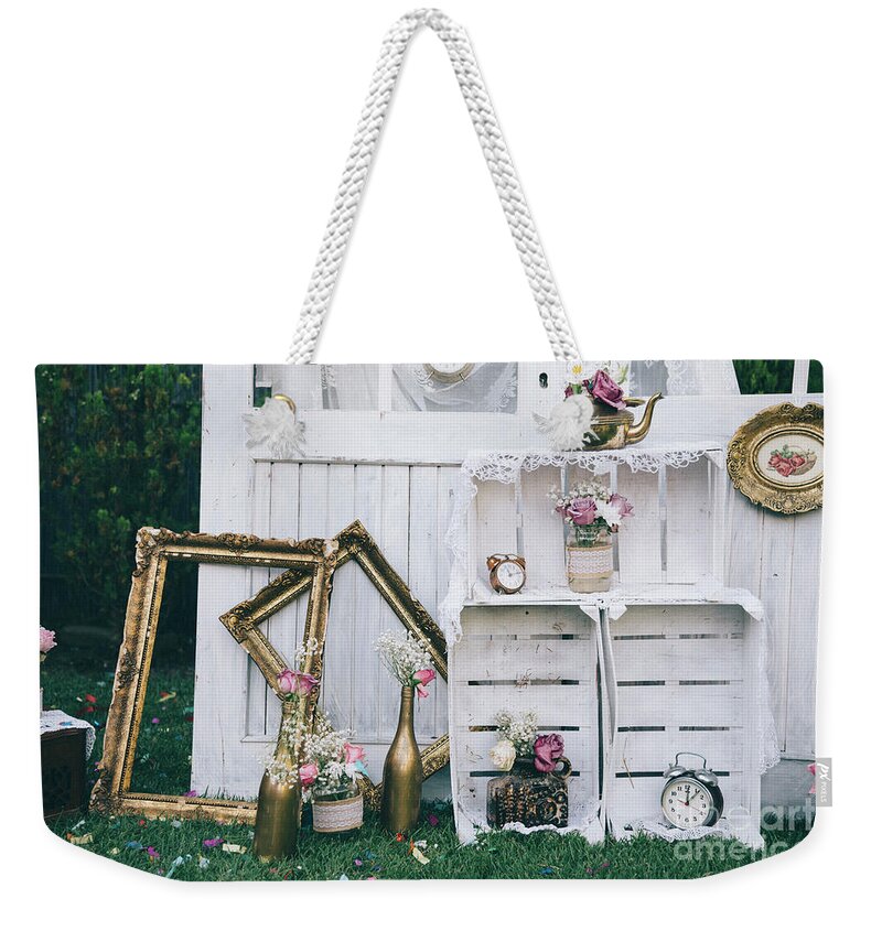Wedding Weekender Tote Bag featuring the photograph Vintage wedding by Jelena Jovanovic