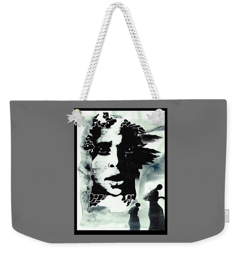 Lament Weekender Tote Bag featuring the mixed media Violation by Hartmut Jager